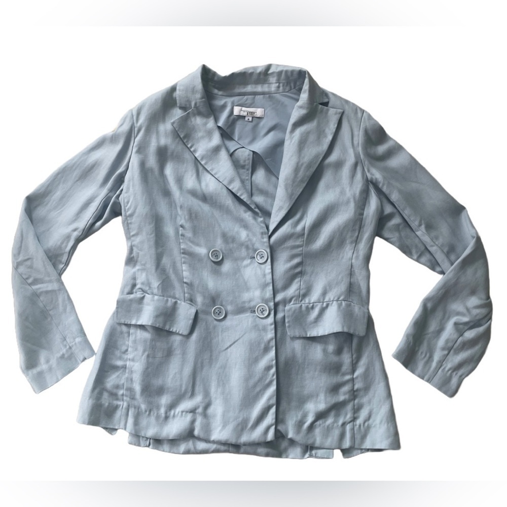 Rosetta Getty Collective Women's Double Breasted Pastel Blazer Office Workwear